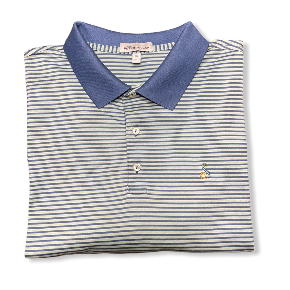 PETER MILLAR CROWN EASE SUMMIT PARK STRIPE POLO